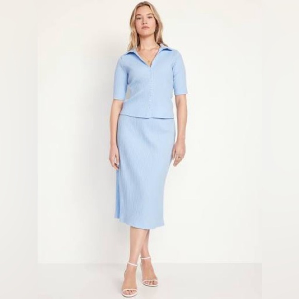 Old Navy Blue Women's top and Skirt set